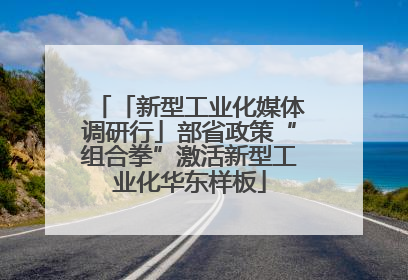 「新型工业化媒体调研行」部省政策“组合拳”激活新型工业化华东样板