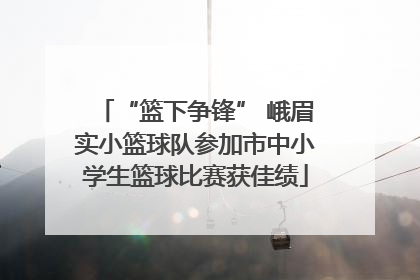 “篮下争锋” 峨眉实小篮球队参加市中小学生篮球比赛获佳绩