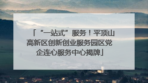 “一站式”服务！平顶山高新区创新创业服务园区党企连心服务中心揭牌