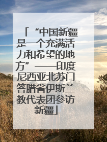 “中国新疆是一个充满活力和希望的地方”——印度尼西亚北苏门答腊省伊斯兰教代表团参访新疆