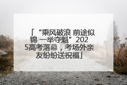 “乘风破浪 前途似锦 一举夺魁”2025高考落幕，考场外亲友纷纷送祝福