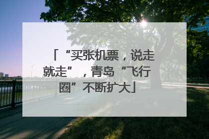 “买张机票，说走就走”，青岛“飞行圈”不断扩大