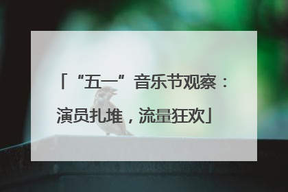 “五一”音乐节观察：演员扎堆，流量狂欢