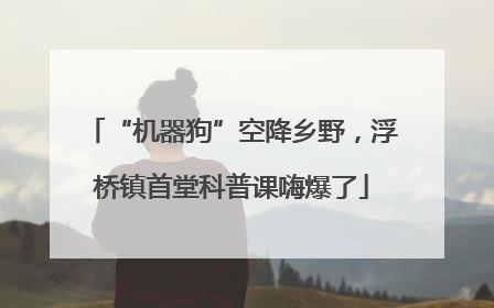 “机器狗”空降乡野，浮桥镇首堂科普课嗨爆了
