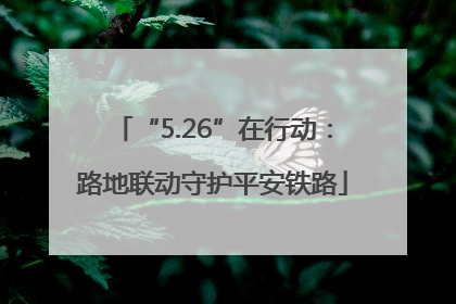 “5.26”在行动：路地联动守护平安铁路