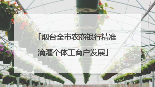 烟台全市农商银行精准滴灌个体工商户发展