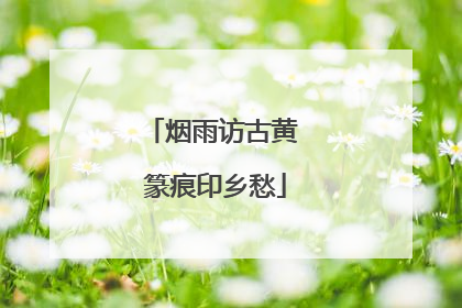 烟雨访古黄 篆痕印乡愁