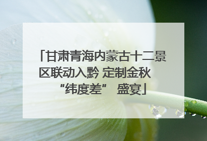 甘肃青海内蒙古十二景区联动入黔 定制金秋 “纬度差” 盛宴
