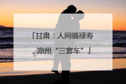 甘肃：人间福禄寿，凉州“三套车”