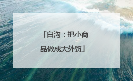 白沟：把小商品做成大外贸