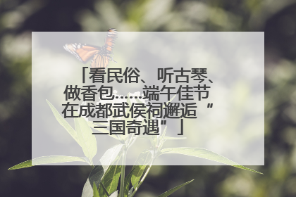 看民俗、听古琴、做香包……端午佳节在成都武侯祠邂逅“三国奇遇”