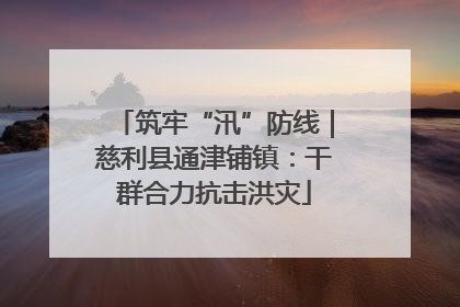 筑牢“汛”防线｜慈利县通津铺镇：干群合力抗击洪灾