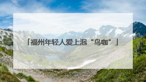 福州年轻人爱上泡“鸟咖”