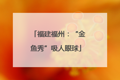 福建福州：“金鱼秀”吸人眼球