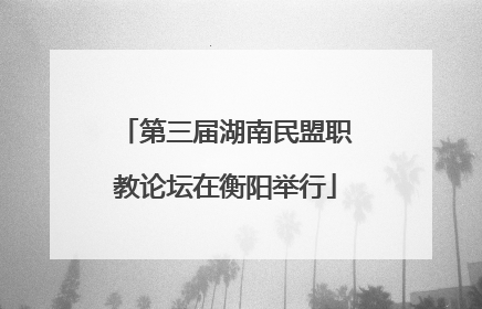 第三届湖南民盟职教论坛在衡阳举行