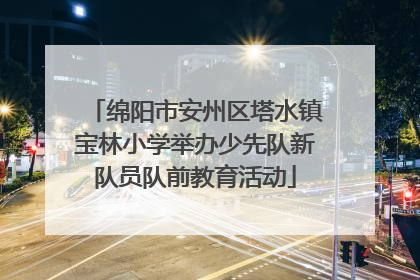 绵阳市安州区塔水镇宝林小学举办少先队新队员队前教育活动