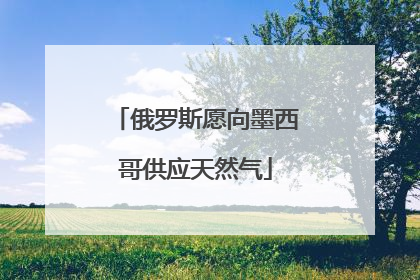 俄罗斯愿向墨西哥供应天然气