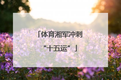 体育湘军冲刺“十五运”