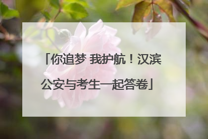 你追梦 我护航！汉滨公安与考生一起答卷