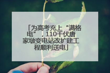 为高考充上“满格电”，110千伏唐家墩变电站改扩建工程顺利送电
