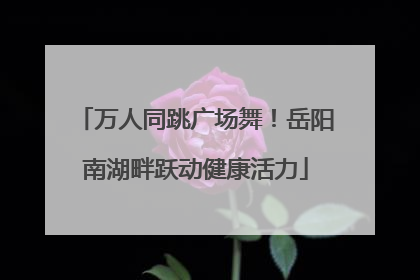 万人同跳广场舞！岳阳南湖畔跃动健康活力