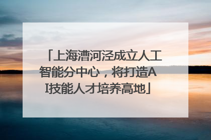 上海漕河泾成立人工智能分中心，将打造AI技能人才培养高地