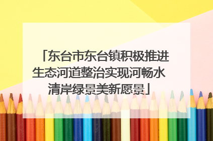 东台市东台镇积极推进生态河道整治实现河畅水清岸绿景美新愿景