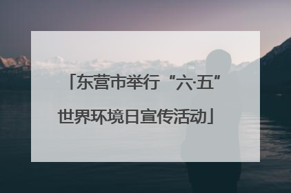东营市举行“六·五”世界环境日宣传活动