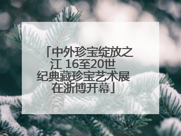 中外珍宝绽放之江 16至20世纪典藏珍宝艺术展在浙博开幕