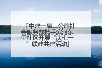 中建一局二公司社会服务部携手滨河东里社区开展“庆七一”联建共建活动