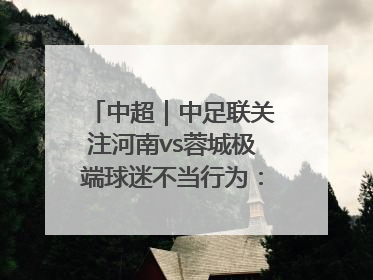 中超｜中足联关注河南vs蓉城极端球迷不当行为：强烈谴责！