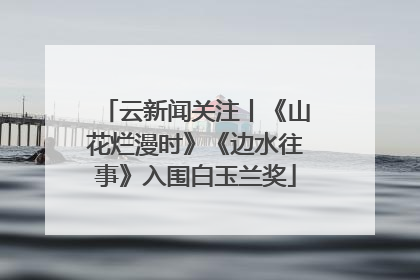 云新闻关注丨《山花烂漫时》《边水往事》入围白玉兰奖