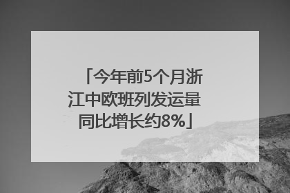今年前5个月浙江中欧班列发运量同比增长约8%