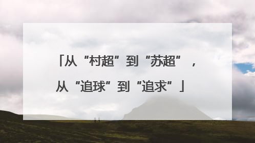 从“村超”到“苏超”，从“追球”到“追求”