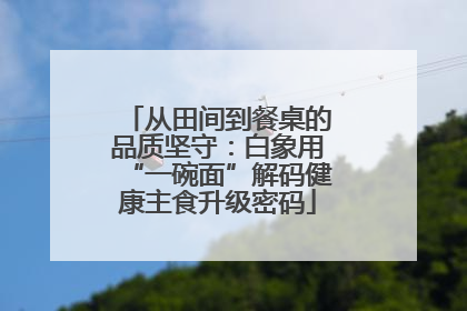 从田间到餐桌的品质坚守：白象用“一碗面”解码健康主食升级密码