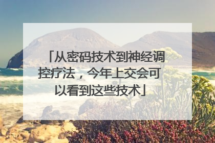 从密码技术到神经调控疗法，今年上交会可以看到这些技术