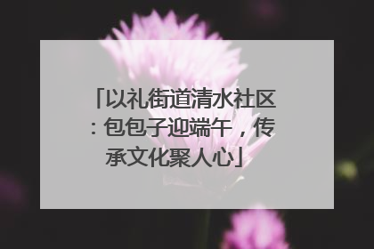 以礼街道清水社区：包包子迎端午，传承文化聚人心