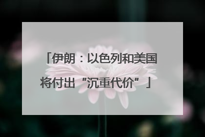 伊朗：以色列和美国将付出“沉重代价”
