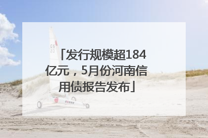 发行规模超184亿元，5月份河南信用债报告发布
