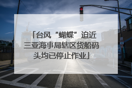 台风“蝴蝶”迫近 三亚海事局辖区货船码头均已停止作业