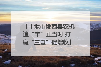 十堰市郧西县农机追“丰”正当时 打赢“三夏”促增收