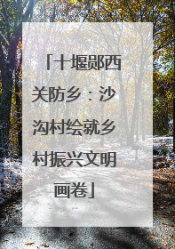 十堰郧西关防乡：沙沟村绘就乡村振兴文明画卷