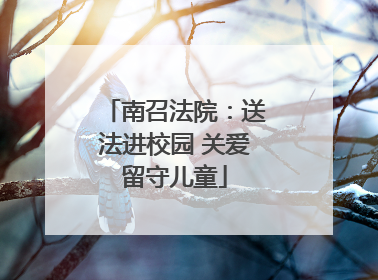 南召法院：送法进校园 关爱留守儿童