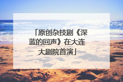 原创杂技剧《深蓝的回声》在大连大剧院首演