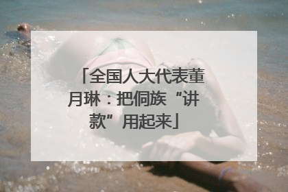全国人大代表董月琳：把侗族“讲款”用起来