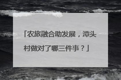 农旅融合助发展，潭头村做对了哪三件事？