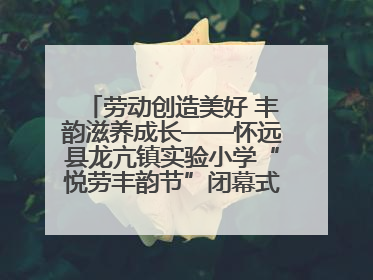 劳动创造美好 丰韵滋养成长——怀远县龙亢镇实验小学“悦劳丰韵节”闭幕式圆满举行