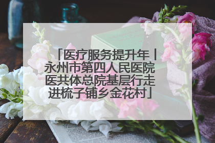 医疗服务提升年丨永州市第四人民医院医共体总院基层行走进梳子铺乡金花村