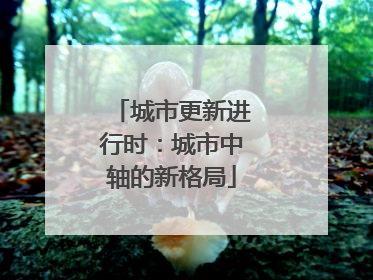 城市更新进行时：城市中轴的新格局