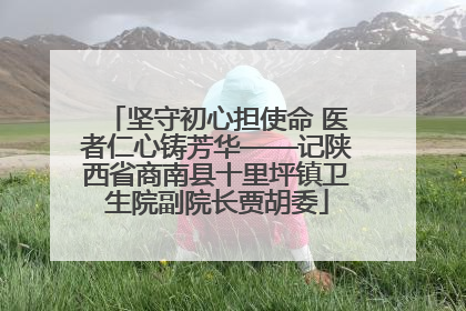 坚守初心担使命 医者仁心铸芳华——记陕西省商南县十里坪镇卫生院副院长贾胡委